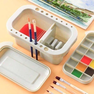 Paint Brush 3in1 Washbox กล่องล้างพู่กัน ที่ล้างพู่กัน อุปกรณ์ศิลปะ 3in1 พร้อมส่ง Sensory Play