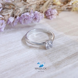 Madduckjewels แหวนเงินแท้ เพชร CZ ชุบโรเดียม RG1532