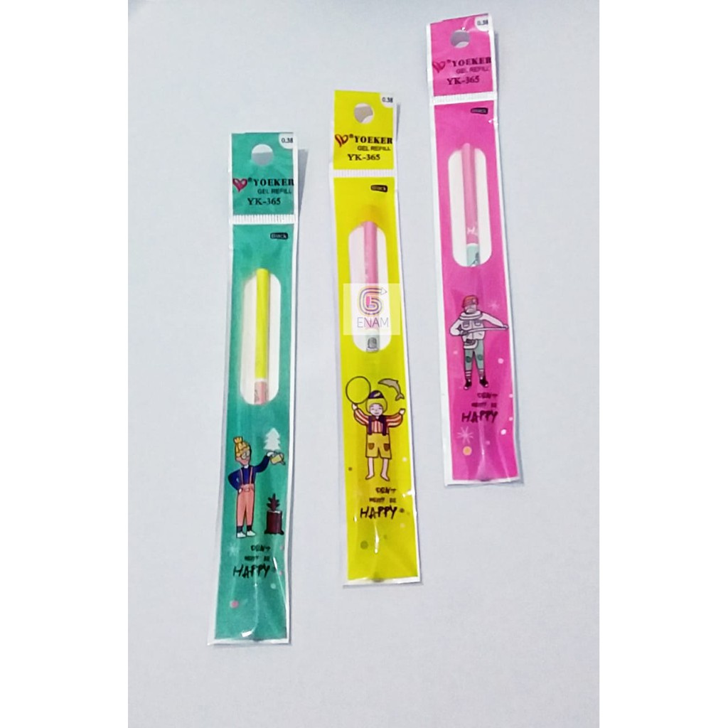 (RETAIL) Yeeker Refill Gel Pen DONT WORRY Be HAPPY YK365