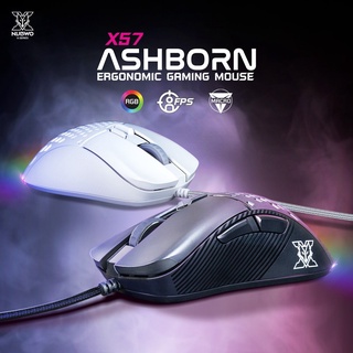 เมาส์เกมส์มิ่ง MOUSE GAMING  NUBWO X57 ASHBORN  มีไฟ RGB ปรับ DPI ได้ น้ำหนักเบา