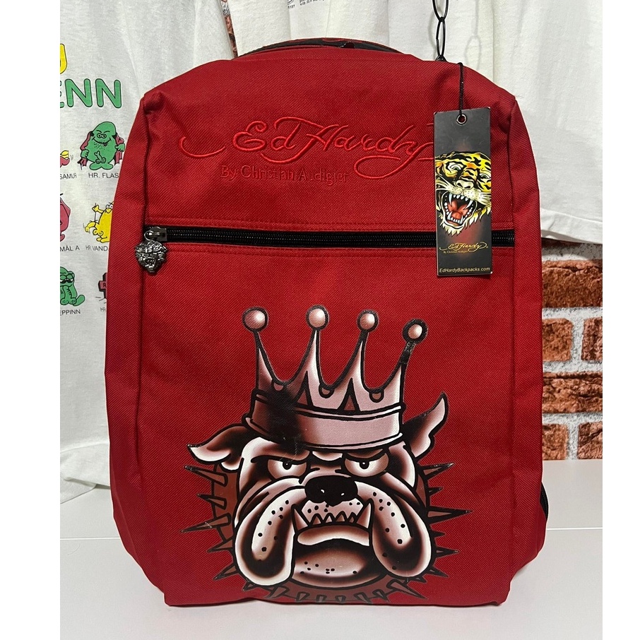กระเป๋า Backpack Ed Hardy Bulldog Blue Rolling NWT ป้ายห้อย มือ1 แท้💯