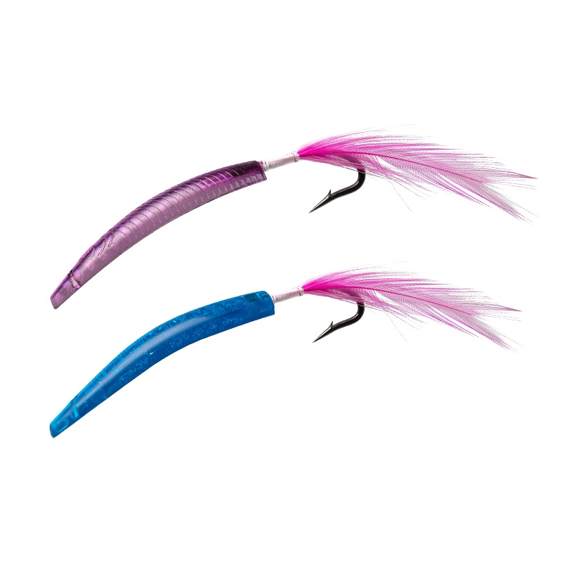 Kingdom 2 ชิ้น 45 มิลลิเมตร 55 มิลลิเมตร Trolling ABS เหยื่อตกปลาทะเลเหยื่อ Hard สีชมพูสีฟ้า