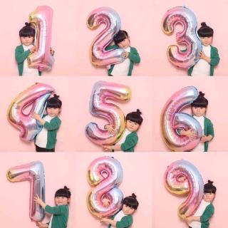 32 baby shower ลูกโป่งฟอยล์ฮีเลียมจํานวน 0-9