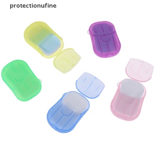 PRNE 20Pcs / Box Portable Soap Paper Disposable Soap Box Mini Soap Paper Hand Washing PRNE