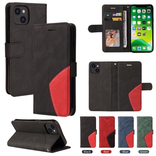เคสโทรศัพท์มือถือหนังพับได้สองสีสําหรับ Iphone 13 Pro Max 13 Mini 12 Mini 12 Pro Max 11 Pro Max