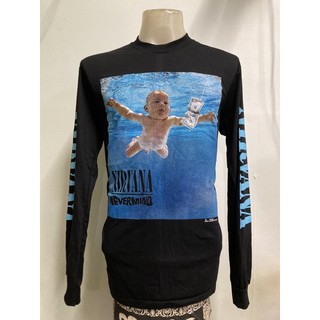 เสื้อวง แขนยาว Nirvana สไตล์วินเทจ