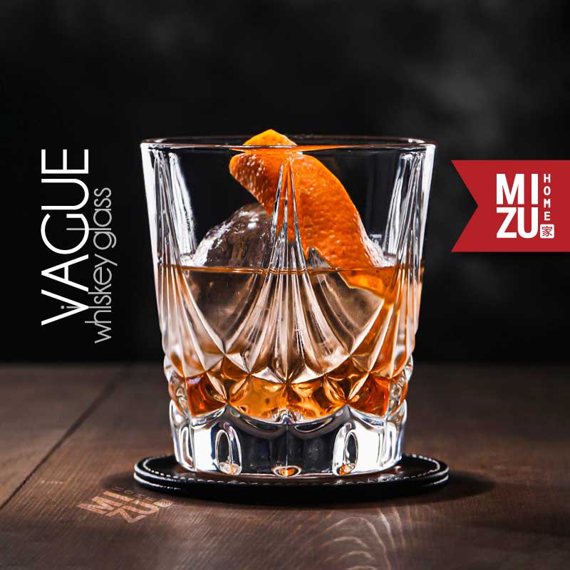 MIZU VAGUE แก้ววิสกี้ Whisky แก้วบนหินแก้วน้ําดื่มค็อกเทลจําลอง