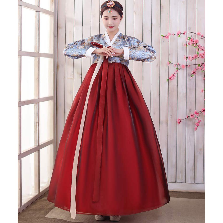 ผู้หญิงเกาหลีฮันบกชุดแต่งงานศาลเสื้อผ้าเต้นรำชาติพันธุ์ชาติพันธุ์ปรับปรุงชุดเต้นรำเกาหลีแบบดั้งเดิม