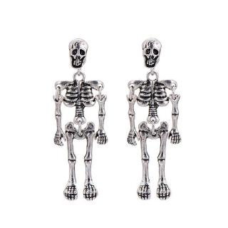 Fashion Skeleton Skull Stud Earrings Biker Jewelry Wholesale Antique Vintage Punk Earrings for Women Gift