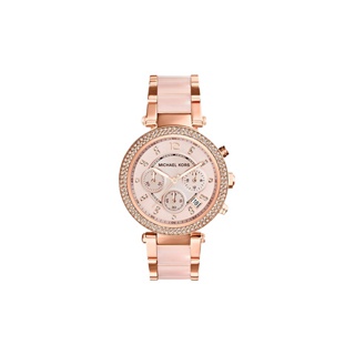 MICHAEL KORS นาฬิกาข้อมือผู้หญิง รุ่น MK5896 Parker Blush Dial - Rose Gold