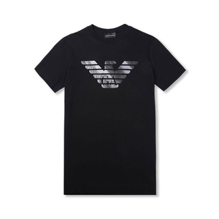 EMPORIO ARMANI ผู้ชาย EA คอกลมเสื้อยืดแขนสั้นด้านบน 6H1TR7 1JSHZ fE,