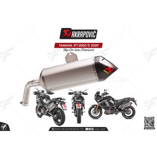 ท่อแต่ง Akrapovic Exhaust Slip-On Line (Titanium) New Shape YAMAHA Super Tenere1200 / XT1200Z/E 2020