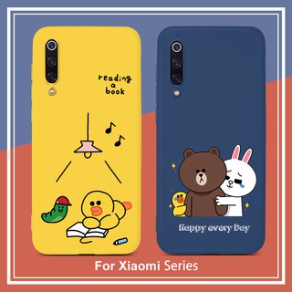 กรณีสำหรับ Xiaomi Mi 11 10T 10 8 9 9T Pro Lite Ultra Poco X3 NFC M3 F3 F1 X2 F2 Pro Note 10 11i A3 Pro Lite Youth Mi10 Mi8 Mi9 Explorer Note10 CC9E CC9 Pro A3 Lite Case หมี Cute Design TPU Cover