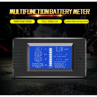 Peacefair มิเตอร์ แรงดันไฟฟ้า โวลต์มิเตอร์ แอมป์มิเตอร์ DC Volt Meter + Shunt วัดแบตเตอรี่ Solar โซล่าเซลล์