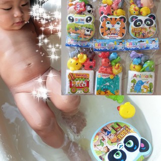 🛁🧼ของเล่นในห้องน้ำ หนังสือลอยน้ำมีเสียง+ของเล่นในน้ำ  ของเล่นลอยน้ำ Bath Toys ของเล่นในห้องน้ำ สัตว์ยางบีบ