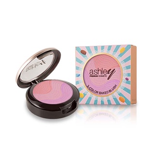 บลัชออนโทนสีธรรมชาติ  A-219 Ashley(แอชลี่ย์) Three color baked blush