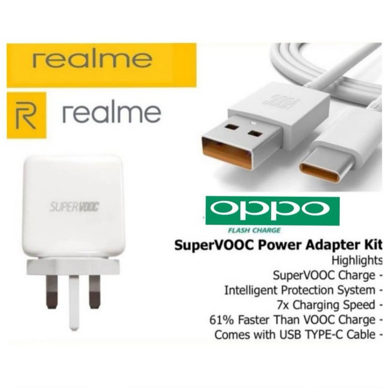 Oppo REALME Pad Mini Pad X C55 C53 C30 C25 11x 6i 7/8 9/10 Pro Narzo Super VOOC 65W Super Flash Charge Type C Data Cable