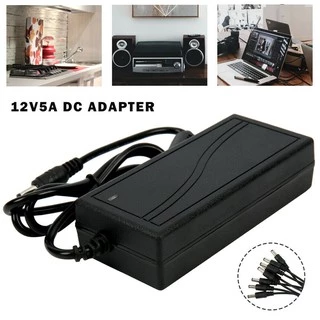 DC อะแดปเตอร์ Adapter 12V 5A 5000mA (DC 5.5 x 2.5MM) แถมสายไฟ ac ปลั๊กบ้าน ในชุด
