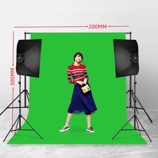 กรีนสกรีนไลฟ์สด สินค้าไม่รวมโครงฉาก(Green screen /Blue screen) ผ้าเขียวผ้าสีฟ้าพื้นหลัง Chroma Key 1.5 X 2.0 เมตร