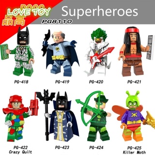 Nkodok Joker Batman Minifigures Killer Moth Crazy Quilt Building Blocks Kids Lego Toys PG8110