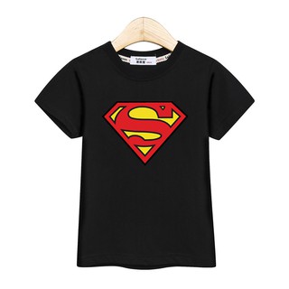 boys shirt short sleeve tops kids clothesซูเปอร์แมนเสื้อยืดของเด็กเด็กแขนสั้นพิมพ์ด้านบนเสื้อยืดผ้าฝ้าย