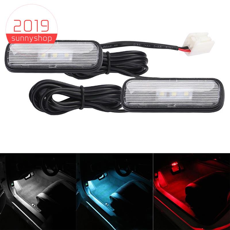 2PCS Car Light LED Interior Atmosphere Light Decoration Lamp Ambient Foot Light for Honda Civic 10Th 2018-2020 White