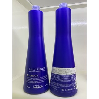 L’oreal Pro Fiber Re-Create Shampoo 1000ml แชมพูลอรีอัล ผมแห้งเสีย ฟื้นบำรุงสภาพผิว เกร็ดผม ผมลีบแบน