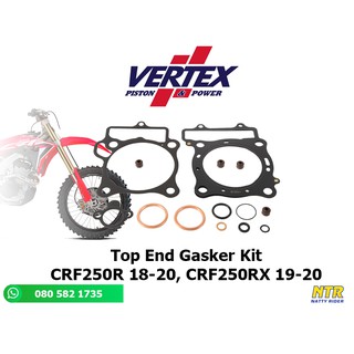 ชุดประเก็น VERTEX ประเก็นฝาสูบ ประเก็นเสื้อสูบ ชุดท๊อปโอเวอร์ฮอล สำหรับ Honda CRF250R 2018-2021 Top End Gasket Kit