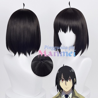 Manmi Anime Spy Family Yuri Briar Cosplay Wigs Yuri Briar 33cm Black Bobo Wig Heat Resistant Cosplay Wigs