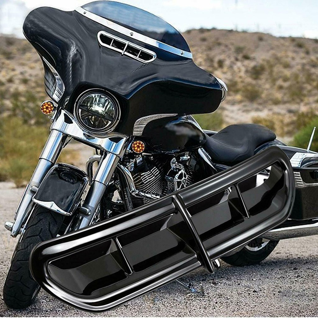 มอเตอร์สีดํา Batwing Fairing Vent Accent สําหรับ Harley Davidson Electra Glide, Street Glide & Trike fairing 2014-2016