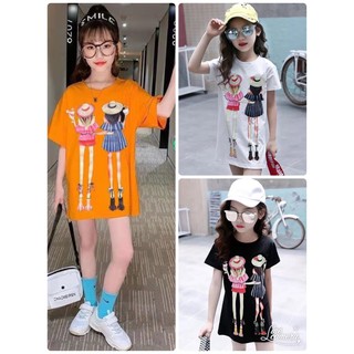 *พร้อมส่ง*Babykidsเสื้อผ้าเด็ก2021สไตล์เกาหลีสำหรับเด็ก3-15ปี เด็กโต กระโปรง เดรสผ้าคอตตอนใส่สบายลายน่ารัก