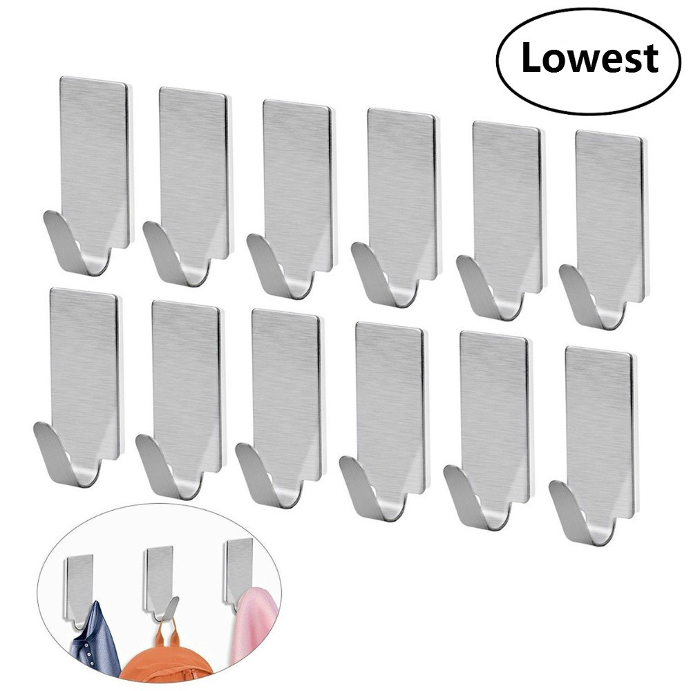 1Pc Magic Wall Hanger,Stainless Steel Sticker Hook,Adhesive Hanging Hooks,Wall-mounted Wall Hook,Pla