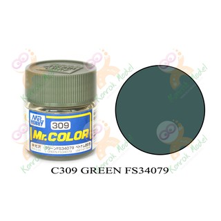 สีสูตรทินเนอร์ Mr.hobby Mr.color C309 Green FS-34079 Semi-Gloss 10ml