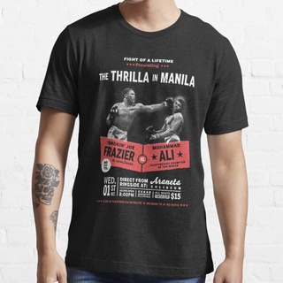 อาลี vs Frazier Thrilla ในมะนิลาฤดูร้อนเสื้อยืดตลกผู้ชายพิมพ์เสื้อยืดการเลือกตั้งเสื้อยืดลําลอง HA,