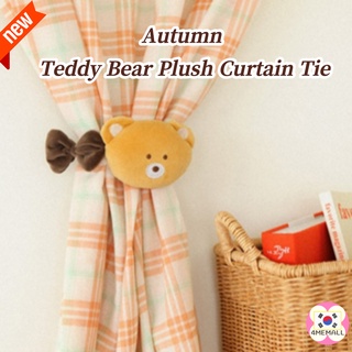 [Daiso Korea] New 2022 Fall Season Limited - Autumn Teddy Bear Plush Curtain Tie