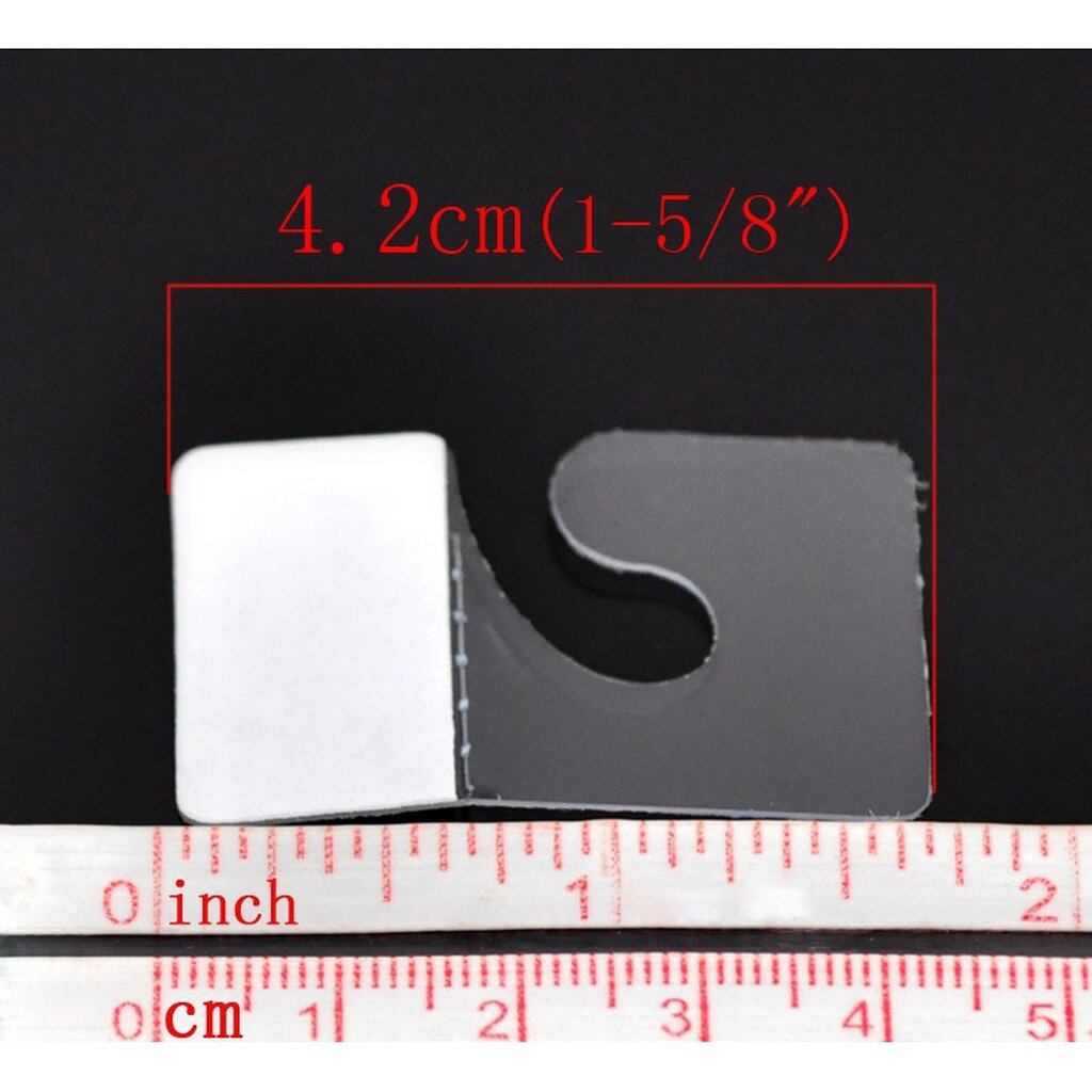 Hang Tabs หูแขวน ป้ายห่วงแขวนพลาสติกมีแถบกาวห่วงตะขอขนาด 4.2x2.7cm แพ็ค 100 อัน