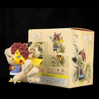 อะนิเมะ Naruto Gaara Cos Pikachu รุ่น Q ตุ๊กตารุ่นเครื่องประดับ Boxed Gifts