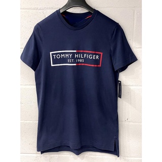 Tommy เสื้อยืดลําลอง แขนสั้น คอกลม สีพื้น สําหรับผู้ชาย