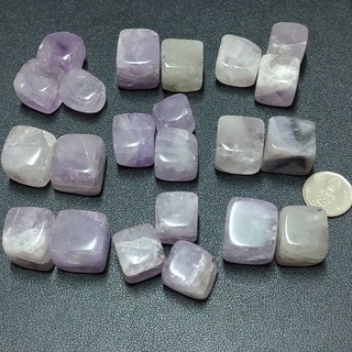 หินอเมทิสต์ทรงเหลี่ยมลูกเต๋า Amethyst จัดชุด 50-52 กรัม