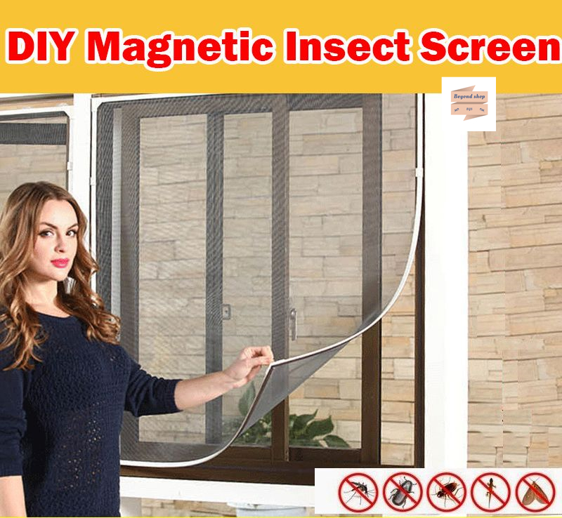 ღღAnti Mosquito Net DIY Removable Large Window Screen Insect Window Net ...