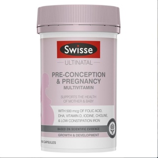 Swisse Ultinatal Pre Conception Pregnancy 60 Caps วิตามินรวมก่อนตั้งครรภ์ การตั้งครรภ์ วิตามินรวม กรดโฟลิค ตั้งครรภ์