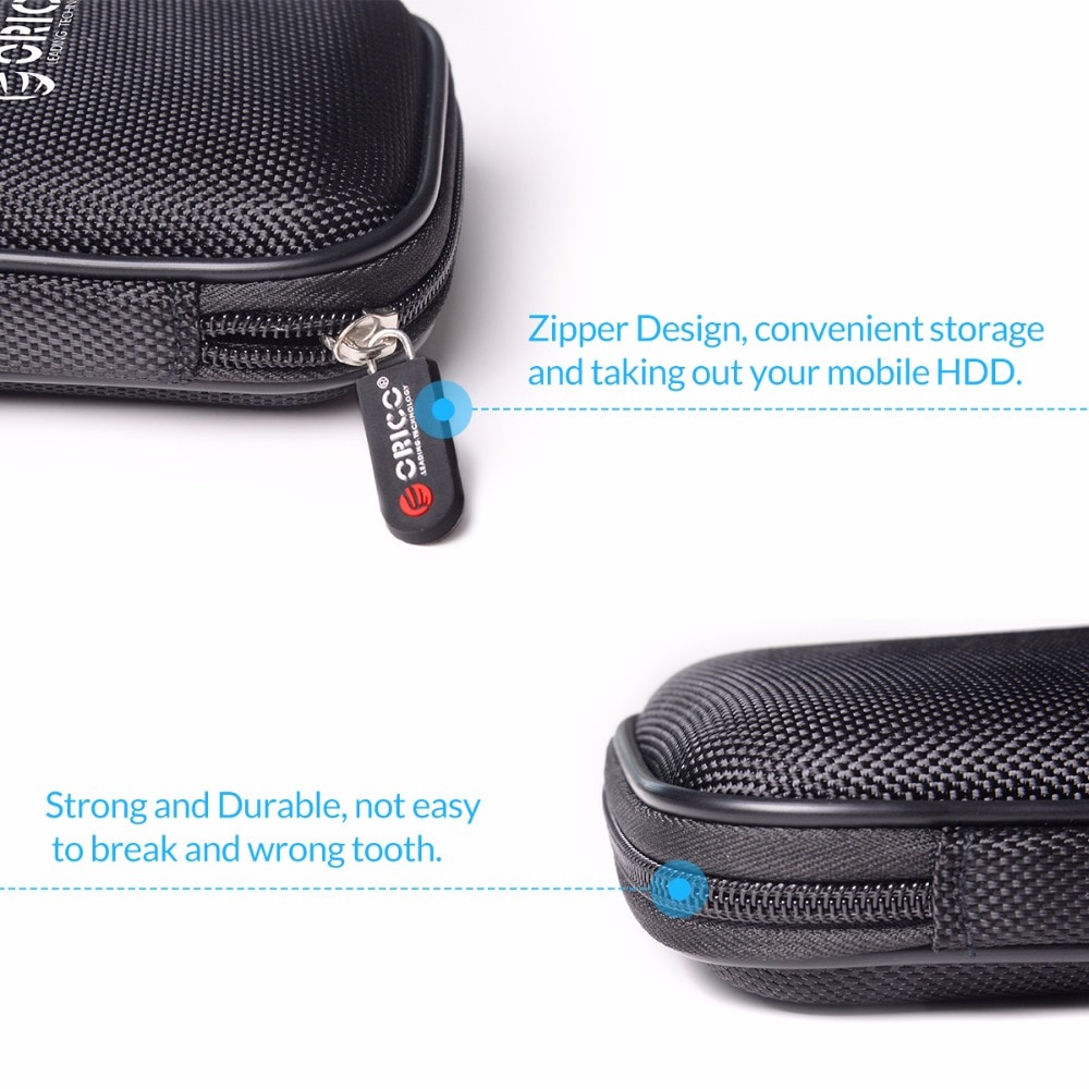 Orico กระเป๋าเคส HDD 2.5 นิ้ว แบบพกพา สําหรับฮาร์ดไดรฟ์ พาวเวอร์แบงค์ สายเคเบิล USB