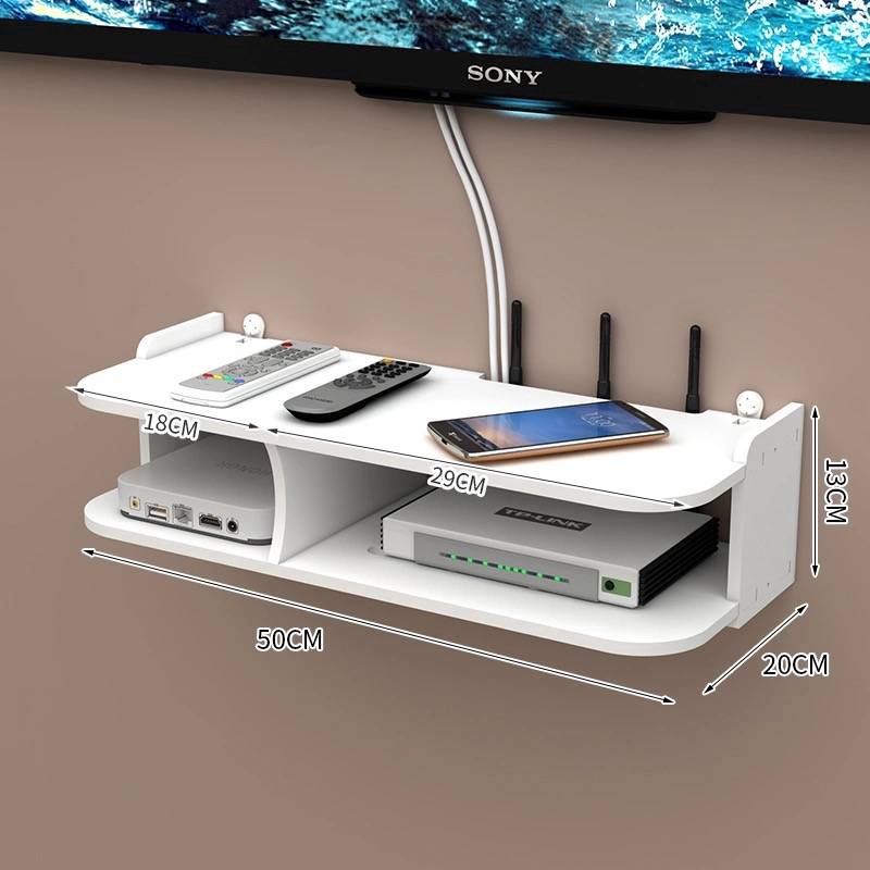 TV Top Shelves Router Rack Under Floating TV Shelf, Wall Mount WiFi ...