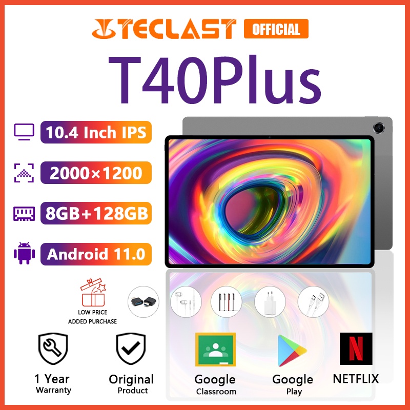 Teclast t40 plus แท็บเล็ต PC แรม 8GB รอม 128GB 10.4 นิ้ว Android 11.0 แท็บเล็ตพีซี บลูทูธ 5.0