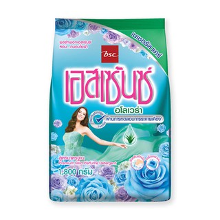 ✨นาทีทอง✨ เอสเซ้นซ์ ผงซักฟอก สูตรมาตรฐาน อโรเวล่า เขียว 1800 กรัม Essence Powder Detergent Alovera Green 1800 g