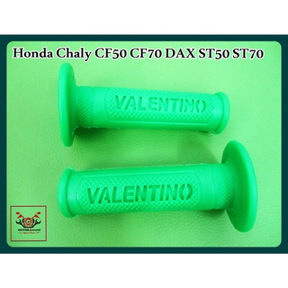 HONDA CHALY CF50​ CF70​​ DAX​ ST50 ST70 HANDLE GRIP "GREEN" SET // ปลอกแฮนด์ ปลอกมือ ฮอนด้า ชาลี สีเขียว งานสวย คุณภาพดี