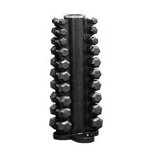 Rubber Hex Dumbell 1-10 Kg. พร้อมชั้นวาง