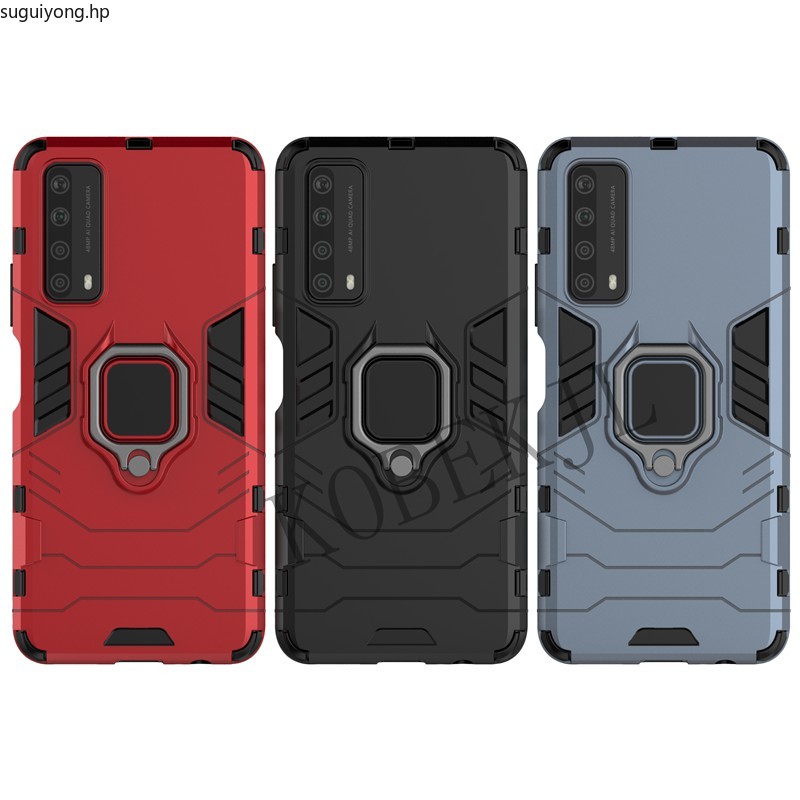 Huawei Y7A Y 7a 2021 เคสโทรศัพท์Huawei nova y90 y70 9 8 8i Seกันกระแทกกันชนรถแหวนแม่เหล็กหัวเข็มขัดป