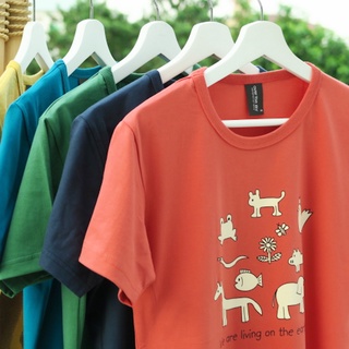 over the sky T-shirt กราฟฟิค เสื้อยืดคอกลม - อนุรักษ์ธรรมชาติ Animal