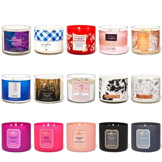 Set 1 พร้อมส่ง12กลิ่น Bath &amp; Body Works Scented 3-Wick Candle 411g - Bath and Body Works เทียนหอมอันเลื่องชื่อจากUSA